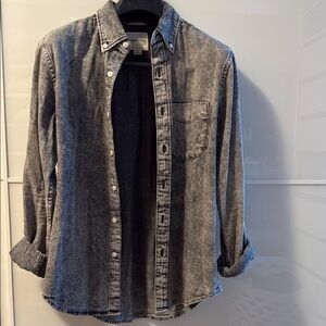 American Eagle Outfitters Men’s Black Denim Shirt